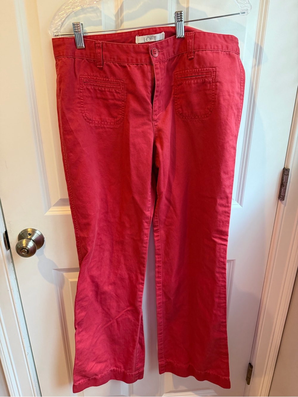LOFT linen/cotton Red Pants